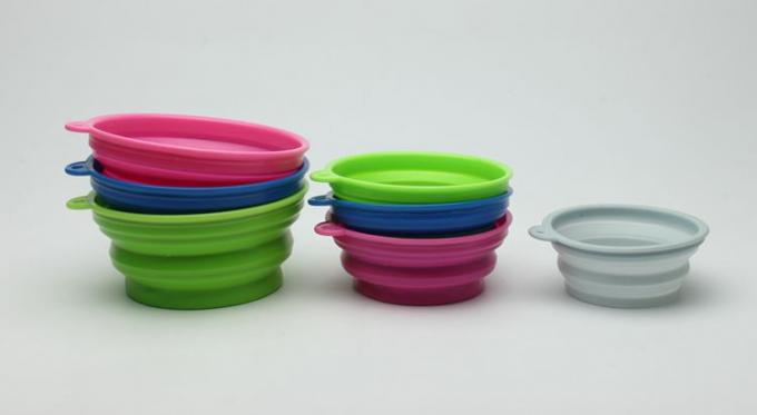 둥근 색깔은 foldable 도매 실리콘 개밥 그릇을 주문을 받아서 만들었습니다