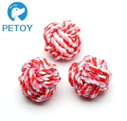 Cotton Indestructible  Rope Ball Dog Toy Bright Color  ODM Services
