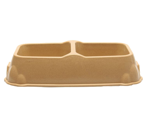 Biodegradable Bamboo Fiber Bowls Water Feeding For Dogs And Cats Easy Clean