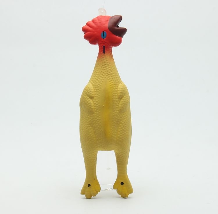 Yellow Interactive Noise Making Rubber Chicken Dog Toy ODM Service
