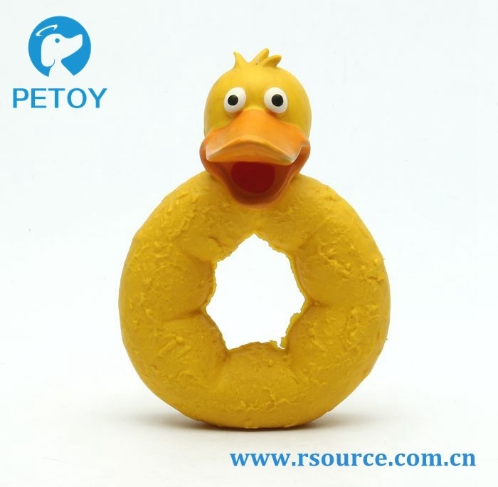 Lovely Latex Yellow pet duck interactive dog toy