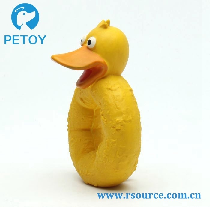 Lovely Latex Yellow pet duck interactive dog toy