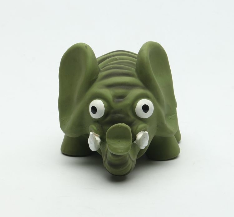 Elephant Latex Stuffed Dog Toy Pet Squeaky Balls Toy Handmade Eco Friendly