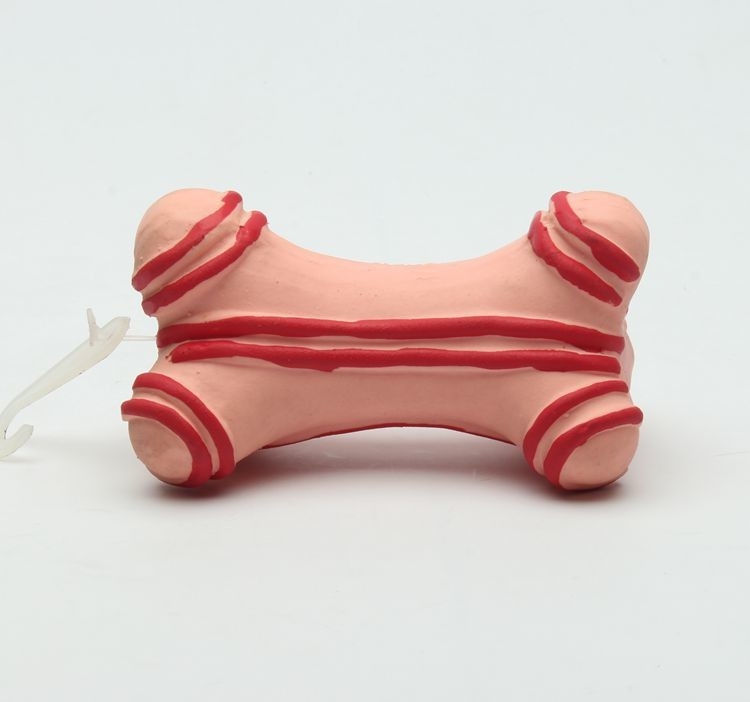 Bone Shape Latex Pet Toys , Professional Safe Chew Toys For Puppies