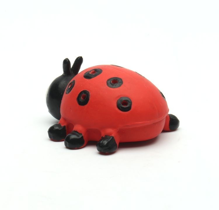 Red Eco - Friendly Latex Pet Toys Cute Bug Pet Shape Customized Size