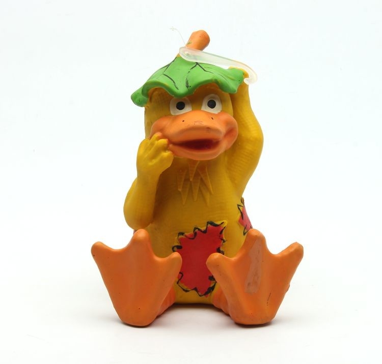 Commercial Jolly Latex Pet Toys , Lovely Squeaky Latex Duck Dog Toy