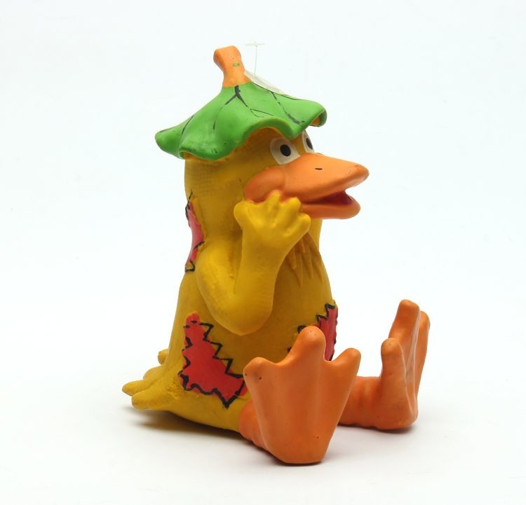 Commercial Jolly Latex Pet Toys , Lovely Squeaky Latex Duck Dog Toy