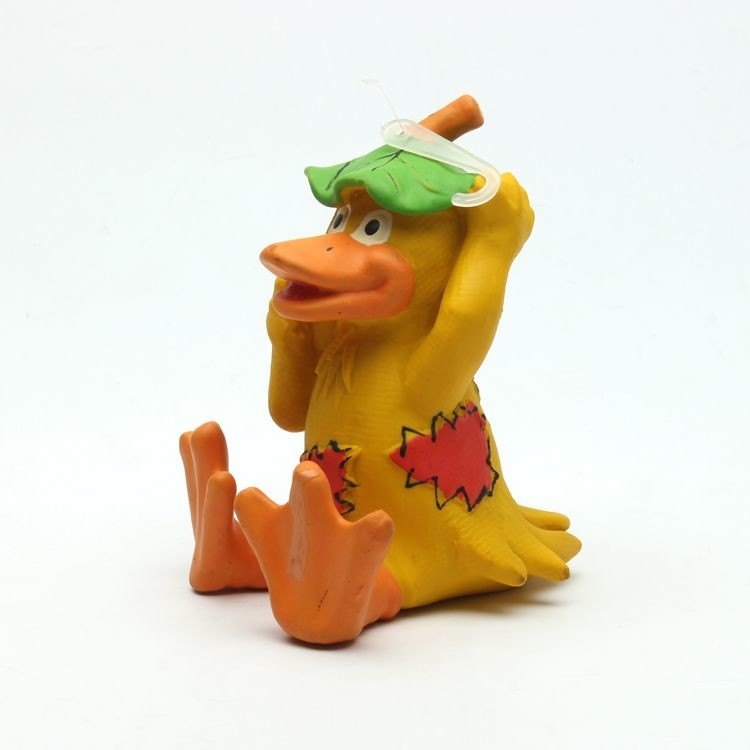 Commercial Jolly Latex Pet Toys , Lovely Squeaky Latex Duck Dog Toy