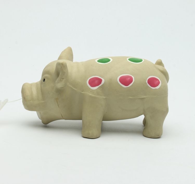 Wholesale Color customize Oinking Latex Squeaky dog toy pig