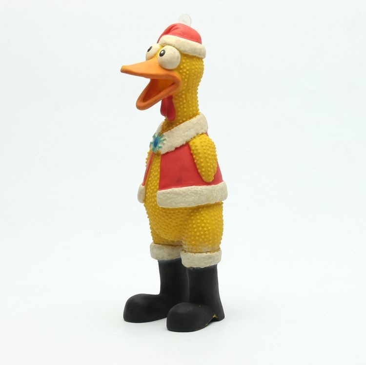 Safety Non - Toxic Latex Pet Toys Colorful  Rubber Chicken Squeaky Dog Toy