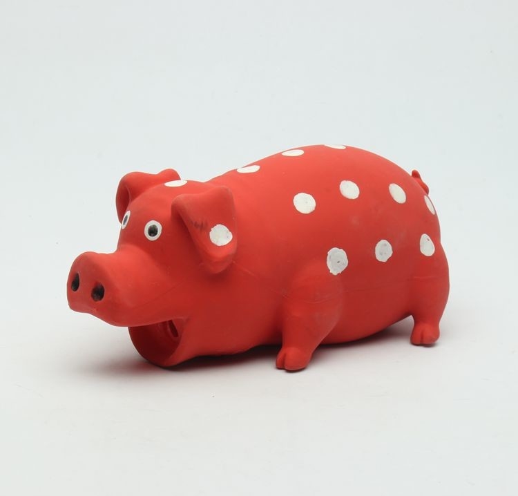 Color size customized durable latex pig toy dog toy chew