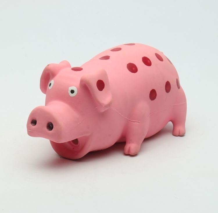 Color size customized durable latex pig toy dog toy chew