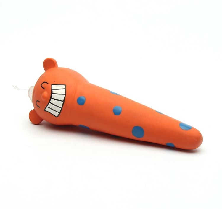 Size custom dog play Carrot Latex squeaky chew dog toy