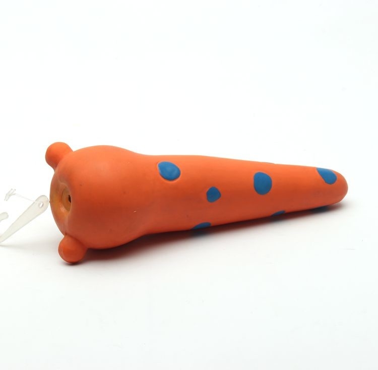 Size custom dog play Carrot Latex squeaky chew dog toy