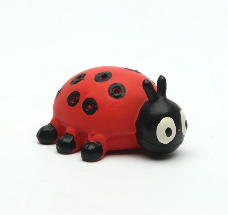 Soft Latex Ladybug stuffed pet puppy chew toys dog animal toys