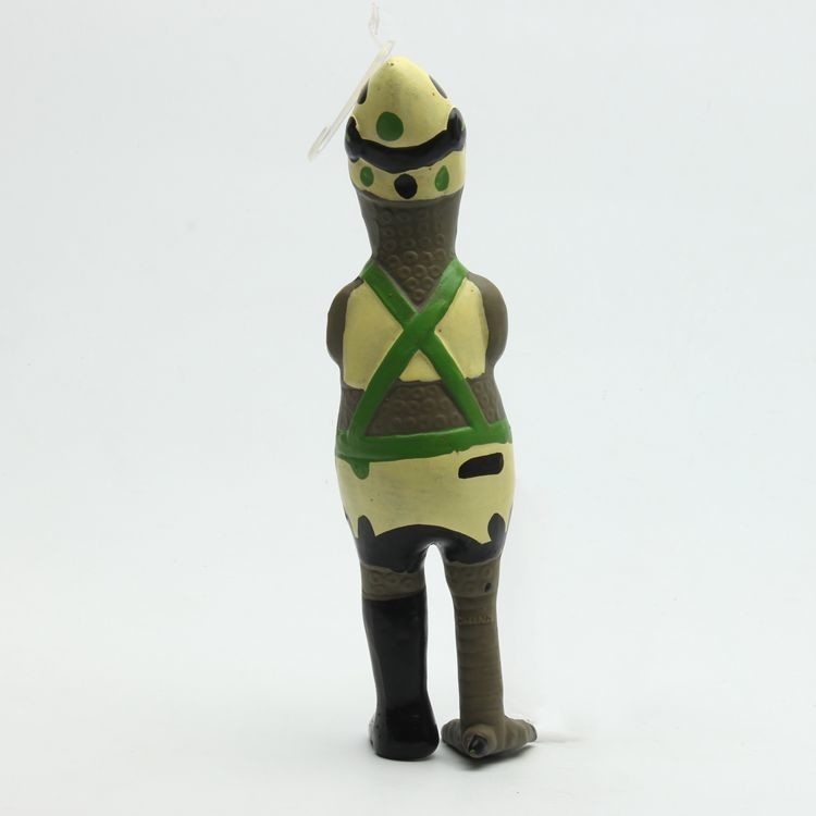 Cute Soldier Chicken Rubber Squeaky Dog Toys Colorful Latex Design With Plush Filling