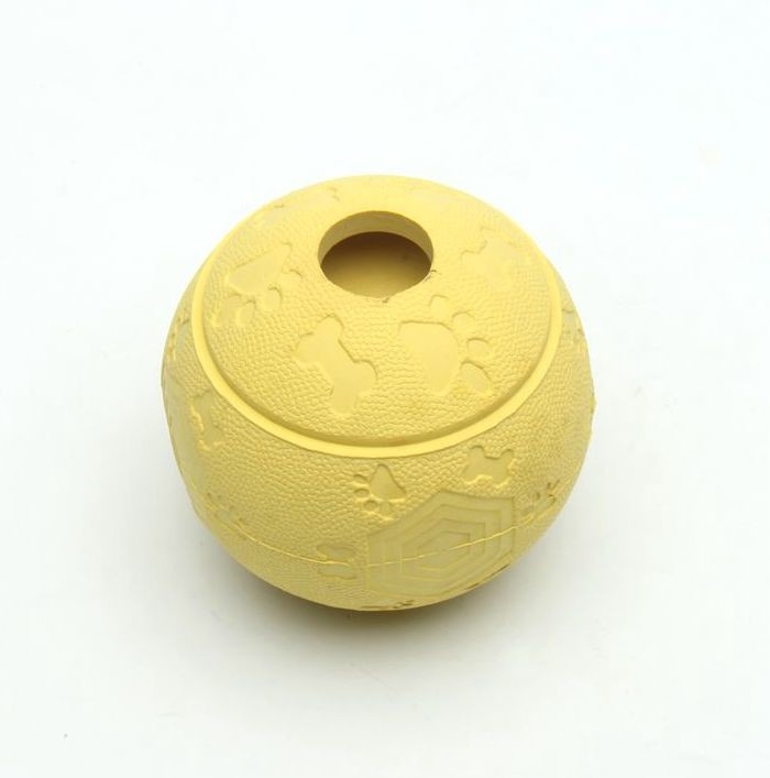 Round Rubber Chew Toys Commercial Dog Treat Ball Dispenser Eco - Friendly