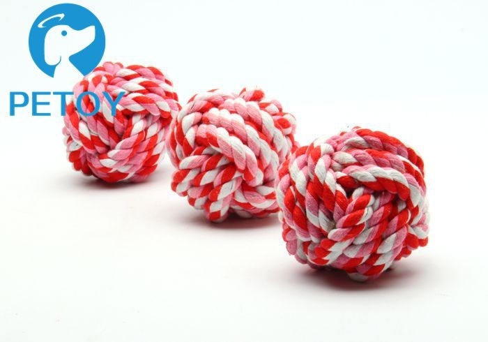 Cotton Indestructible  Rope Ball Dog Toy Bright Color  ODM Services