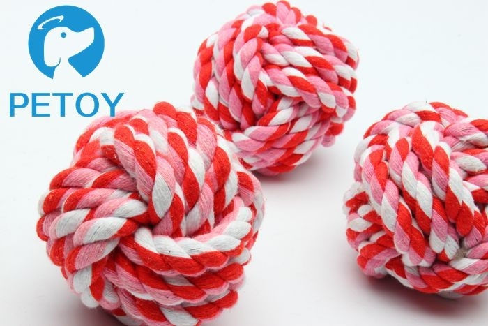 Cotton Indestructible  Rope Ball Dog Toy Bright Color  ODM Services