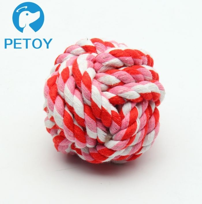 Cotton Indestructible  Rope Ball Dog Toy Bright Color  ODM Services