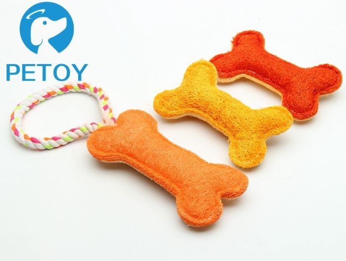 Bone Shape Chew Durable Pet Toys Customized Color For Dog Tooth Cleaning
