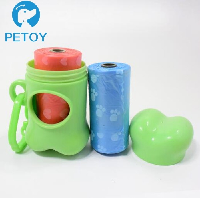 Environmentally Friendly Plastic Biodegradable Poop Bags With Dispenser 20 Bags / Roll