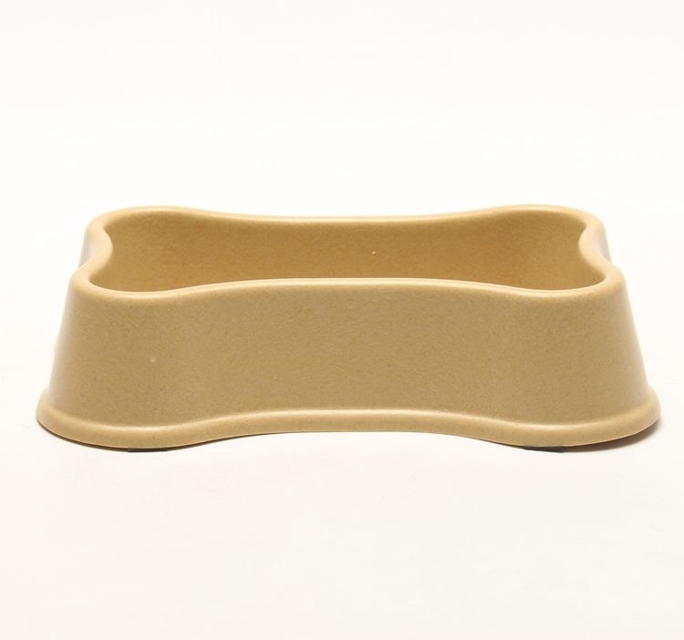 Personalized Cat Food And Water Bowls Bone Shaped Bio Bamboo Fiber Material