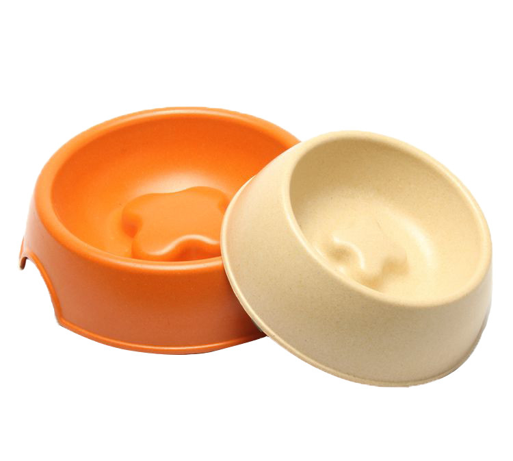 Anti Skid Natural Straw Plastic Slow Feed Dog Bowl Eco Friendly High Polish Finish