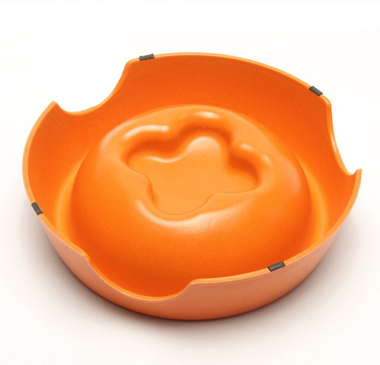 Anti Skid Natural Straw Plastic Slow Feed Dog Bowl Eco Friendly High Polish Finish