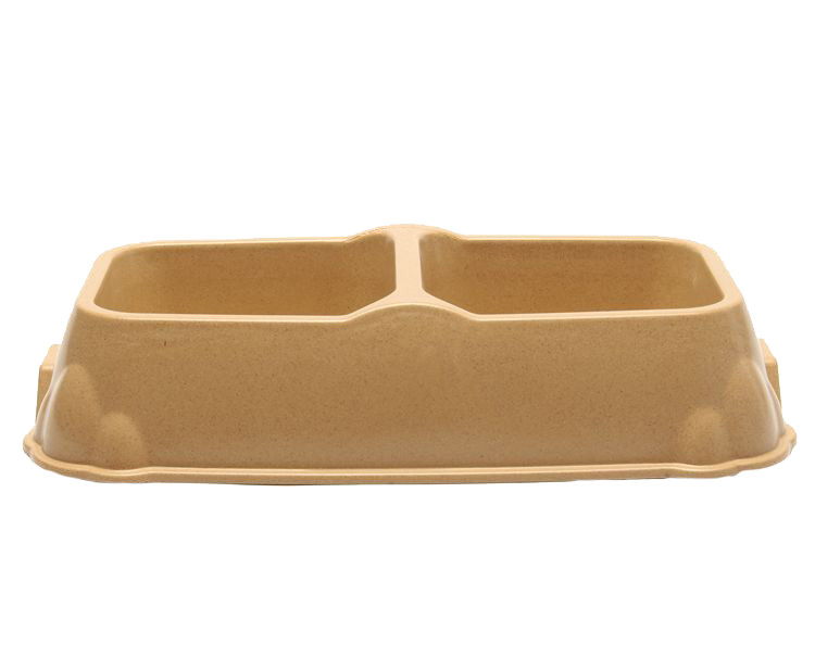 Biodegradable Bamboo Fiber Bowls Water Feeding For Dogs And Cats Easy Clean