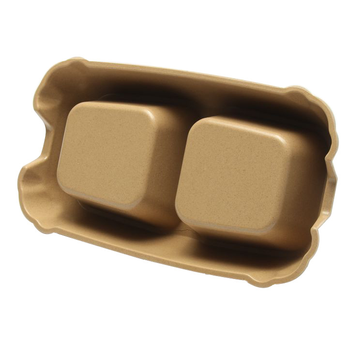 Biodegradable Bamboo Fiber Bowls Water Feeding For Dogs And Cats Easy Clean