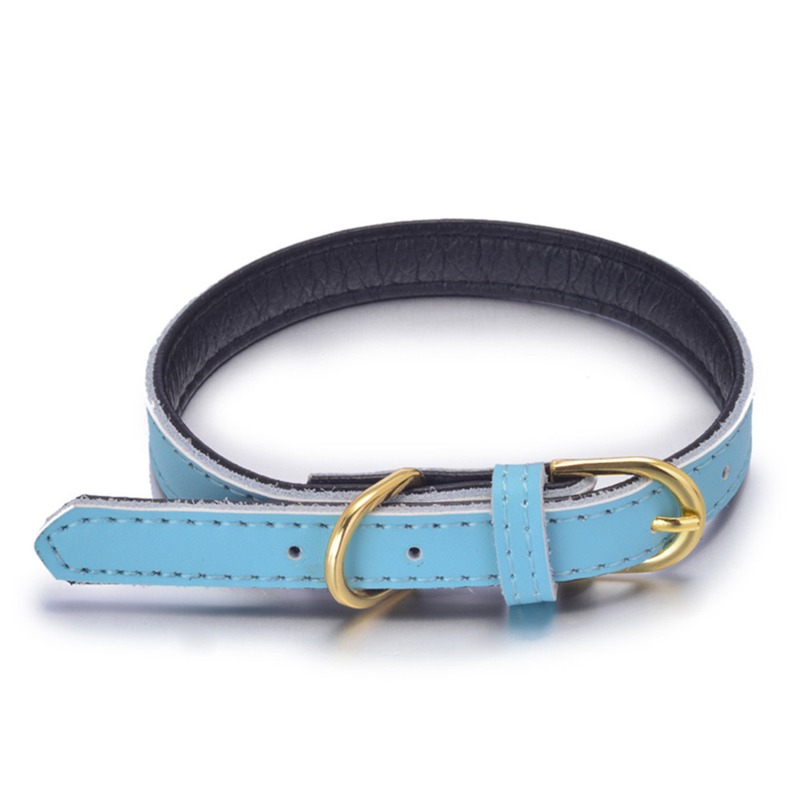Soft Comfortable Buckle Dog Collars Leather Dog Collars Customized Color